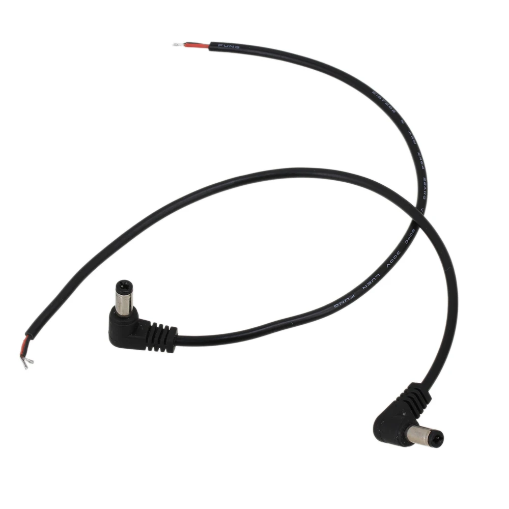 

xintylink 5.5mm x 2.1mm DC Power Right Angle Adapter Cable Cord Male Plug Jack Connector For CCTV Camera Pack of 10