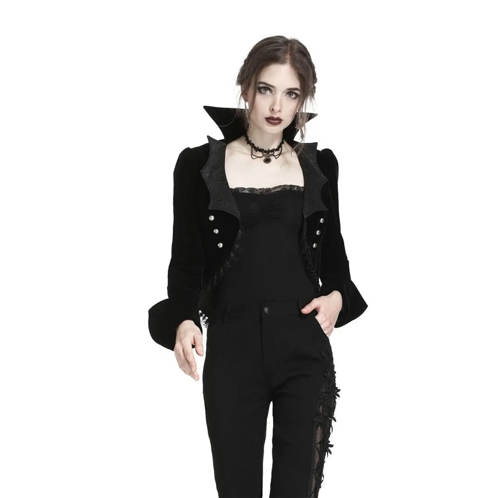 

Darkinlove Women's Bat Collar Short Goth Jacket JW182
