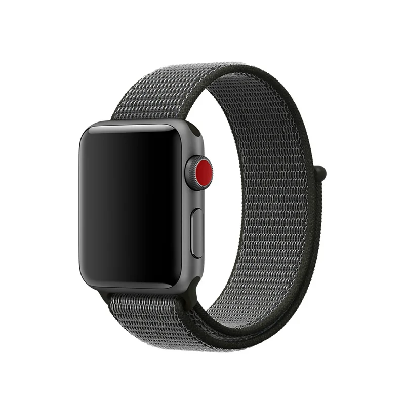 Спортивная петля ремешок для Apple Watch Band 4 3 44 мм 42 мм iWatch Band 2 1 40 мм 38 мм аксессуары красочный мягкий нейлоновый манжет браслет - Цвет ремешка: Dark Olive