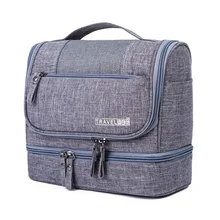 LJQEASTHanging сумка для туалетных принадлежностей дорожная женская косметичка водонепроницаемый Органайзер из Оксфорда для влажного и сухого разделения набор для макияжа для мужчин