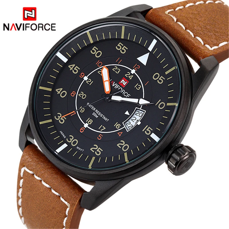 Relogio Masculino модные часы NAVIFORCE кварцевые Спорт Военная Униформа для мужчин Элитный