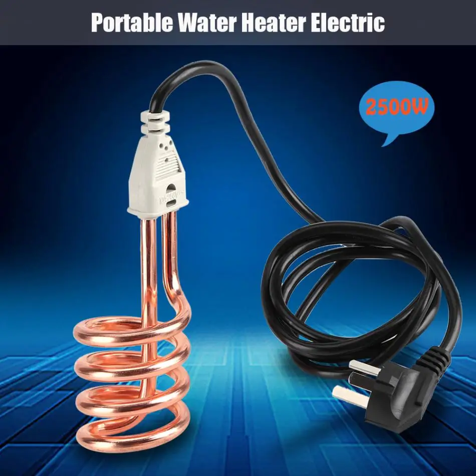 Погружной нагреватель воды 2500 Вт 220 В|water heater bathroom|electric water heaterportable electric |