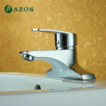 

AZOS Bathroom Basin Tap 2 Holes Brass Chrome Polish Bathroom Accessories Hot Cold Water Mixer Toilet Sink Faucet MPEK011