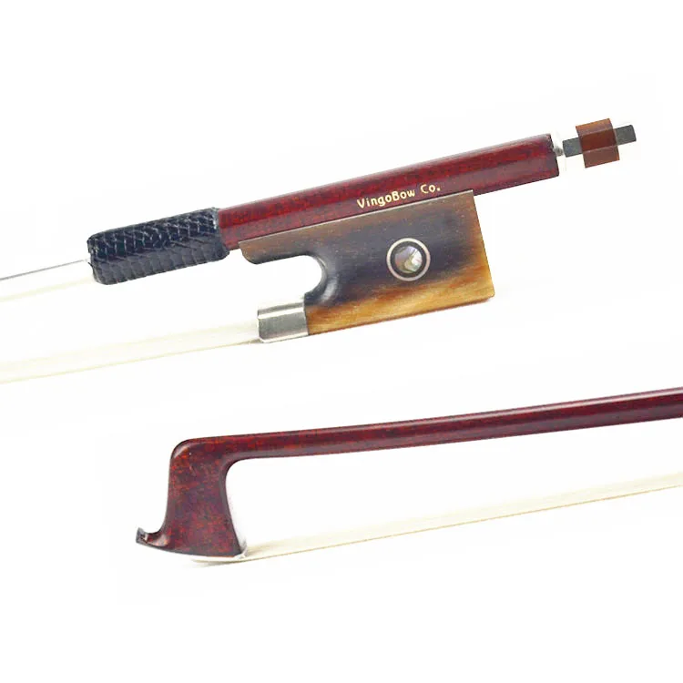 

126V 4/4 Size VIOLIN BOW Carbon Fiber Core Pernambuco Skin Stick Ox Horn Frog Nickel Silver Natural Horsehair Violin Accessories