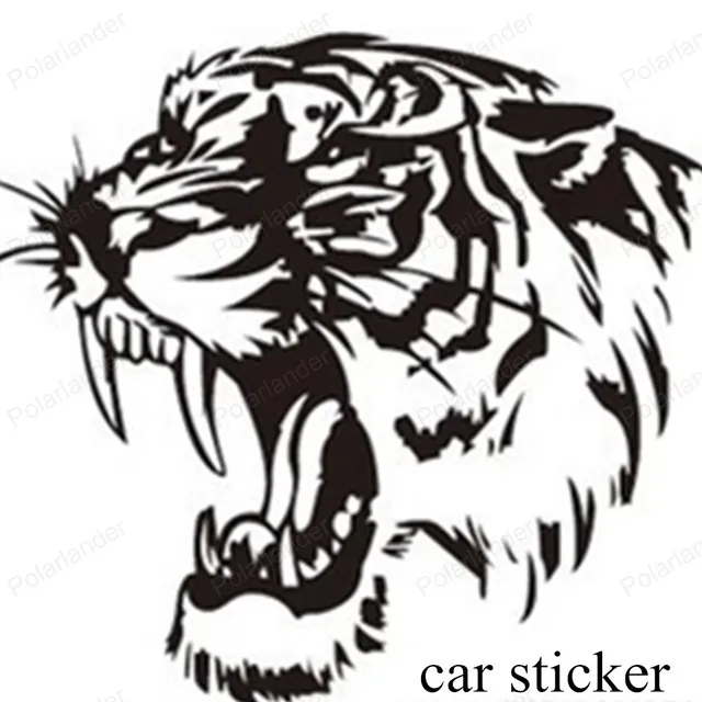 Terbaru 28 Cm Keren Reflektif Decals Stiker Mobil Kepala Harimau