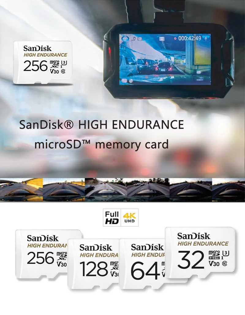 Карта памяти SanDisk высокая выносливость видео мониторинг 32 Гб 64 Гб MicroSD карта SDHC/SDXC класс 10 40 МБ/с./с TF карта для видео мониторинга