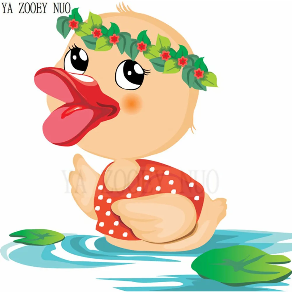 

YA ZOOEY NUO 5D Diamond Embroidery Cartoon duck DIY Daimond Painting Cross Stitch Round Rhinestones Decor Children gifts K1556
