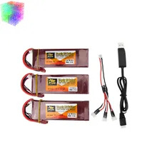 Lipo batterie 7.4 V 5000 mAh 40C ZOP Batteies T plug and USB chargeur costume pour rc Quadcopter Avion drone De Rechange Pièces en gros