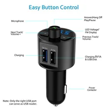 QC3.0 Car Charger Dual USB Charging Ports Hands Free Calling Bluetooth FM Transmitter Wireless Radio Adapter for iPhone X QC3.0 Car Charger Dual USB Charging Ports Hands Free Calling Bluetooth FM Transmitter Wireless Radio Adapter for iPhone X