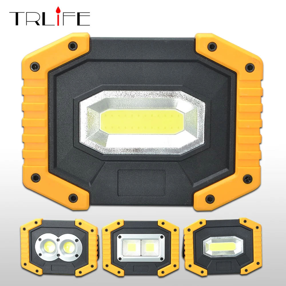 

100W LED Work Light Lamp Portable Spotlight Rechargeable Searchlight Latern Flashlight By 18650 /AA Battery For Hunting Camping