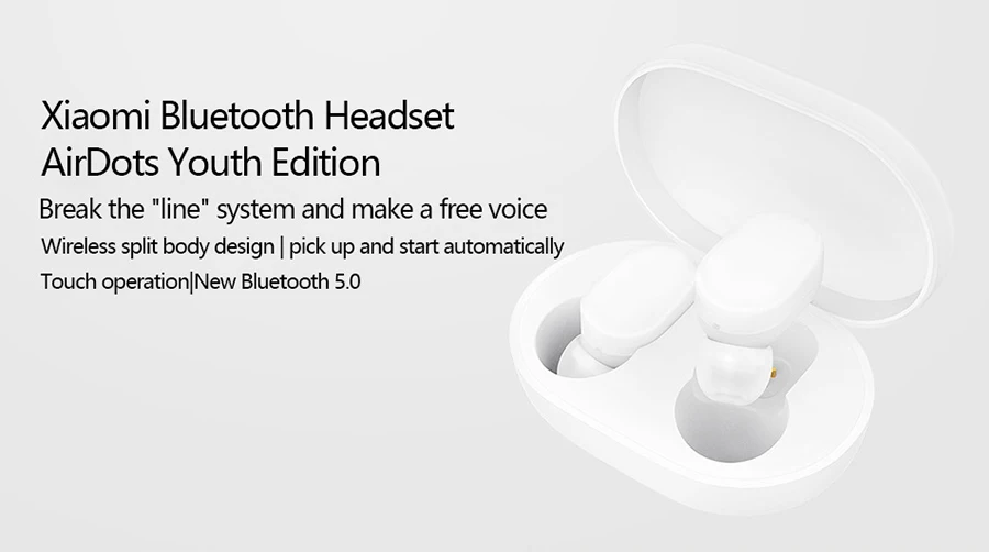 Xiaomi mi AirDots TWS Bluetooth наушники беспроводные наушники-вкладыши гарнитура с mi c и зарядной док-станцией Молодежная версия