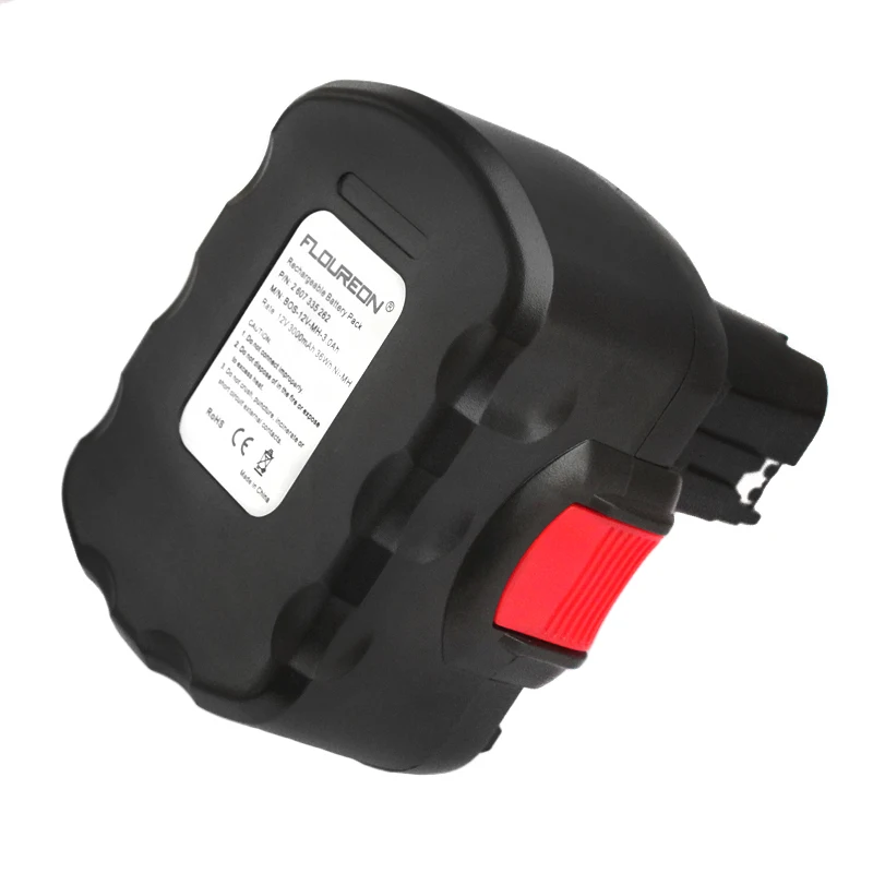 Аккумуляторная батарея FLOUREON 12V 3000mAh Ni MH для Bosch GSB 18 VE 2 GDS V HT GSR PSB 18VE PSR