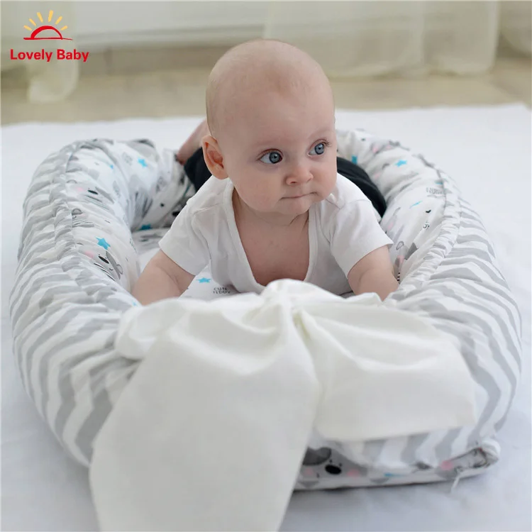 80*50cm Cotton Baby Portable Crib Baby Nest for Newborn Baby Nest