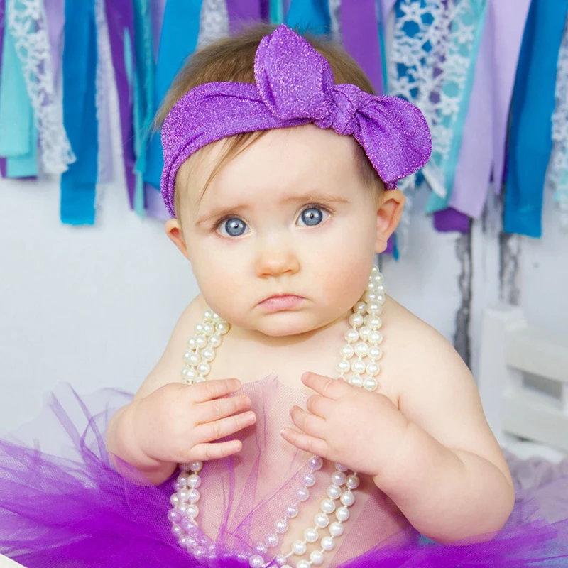 

Glitter Baby Headband Cute Bowknot Rabbit Ears Baby Girl Headbands Candy Princess Newborn Headband Accessories diademas ninas