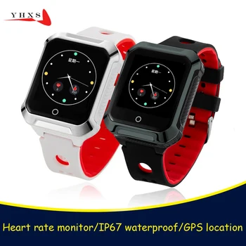 

IP67 Waterproof Elderly Smart Heart Rate Monitor With Fall-down Alarm Function Anti-lost GPS WIFI Tracking for iOS Android Watch