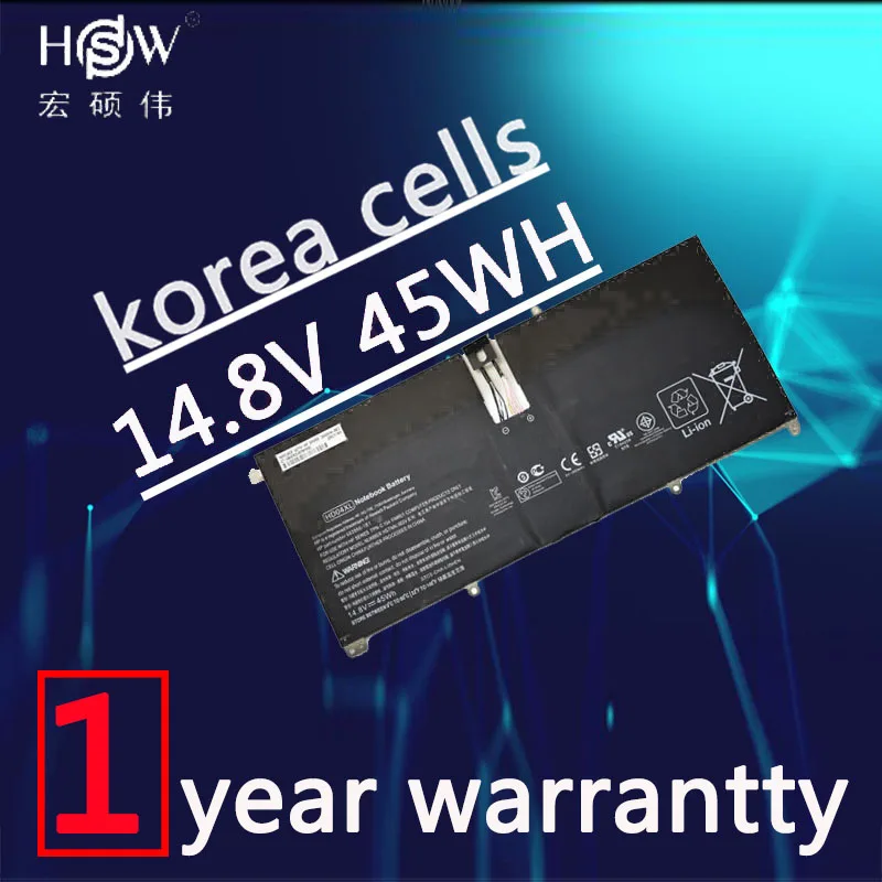 HSW New 14.8V 45Wh HD04XL Battery For Hp Envy Spectre Xt 13-2021tu Xt 13-2000eg Xt 13-2120tu 685866-1b1 685866-17
