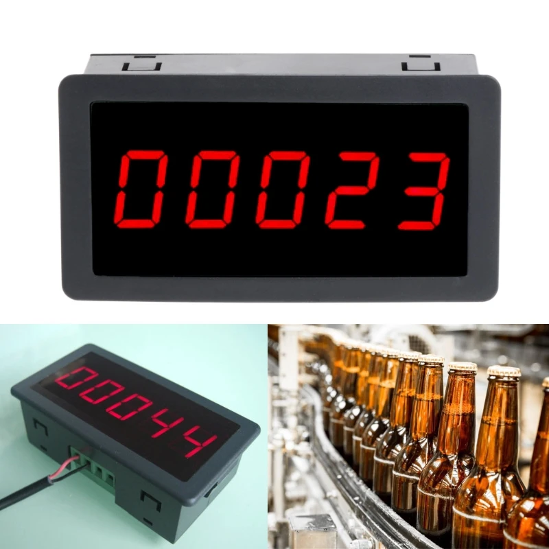 

DC 12-24V Red 5 Digit 0.56" LED Panel Counter Meter Up Plus Totalizer 0-99999 Counter Meter