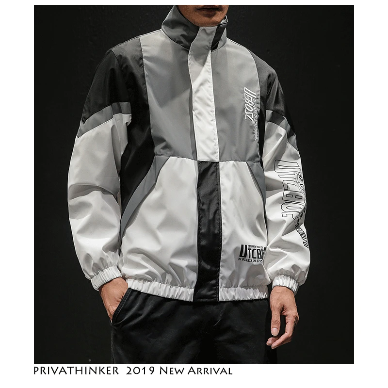 Privathinker Men Streetwear Bomber Jacket 2019 Mens Hip Hop Windbreaker Patchwork Male Harajuku Spring Jackets Coats Fashions Privathinker Men Streetwear Bomber Jacket 2019 Mens Hip Hop Windbreaker Patchwork Male Harajuku Spring Jackets Coats Fashions