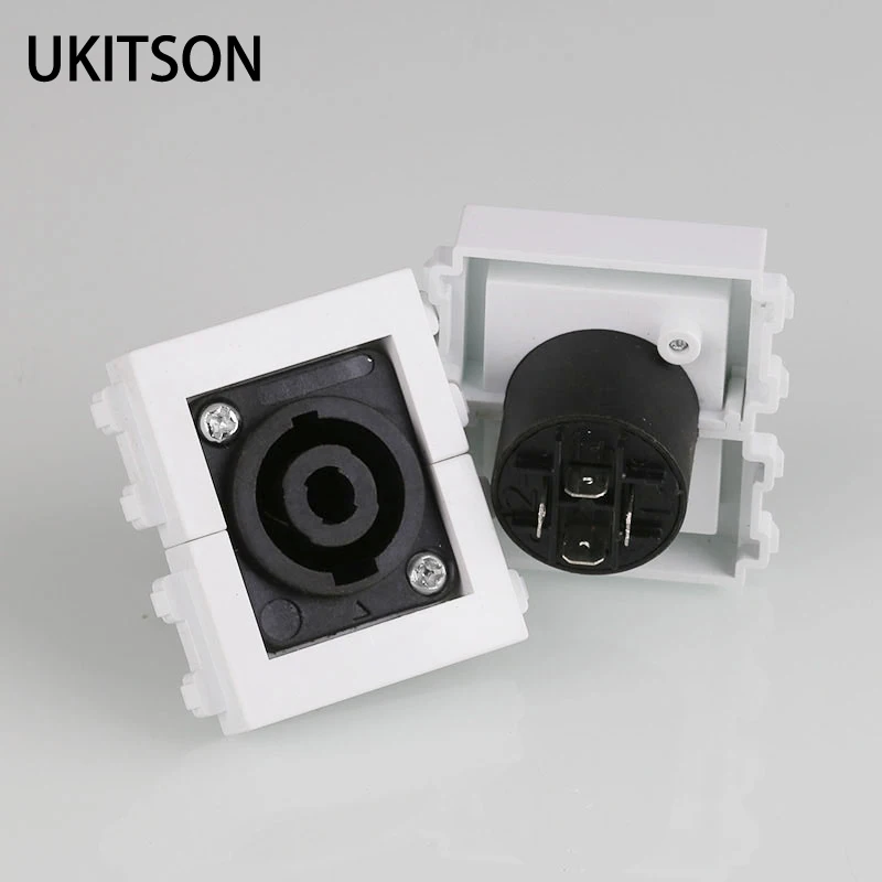 

1 Unit Stage Audio Speaker Plug Socket Slot 46x36mm Hifi Sound Connector For Blank Wall Panel Outlet