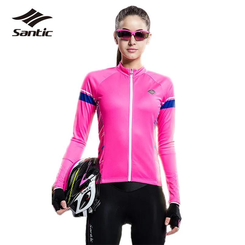 Santic Summer Cycling Jersey Anti UV Jersey Women Spring Long Sleeve