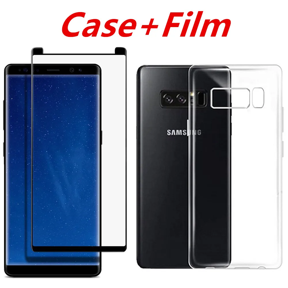For Samsung Galaxy Note 8 Tempered Glass Screen Protector Full Cover 3D ...