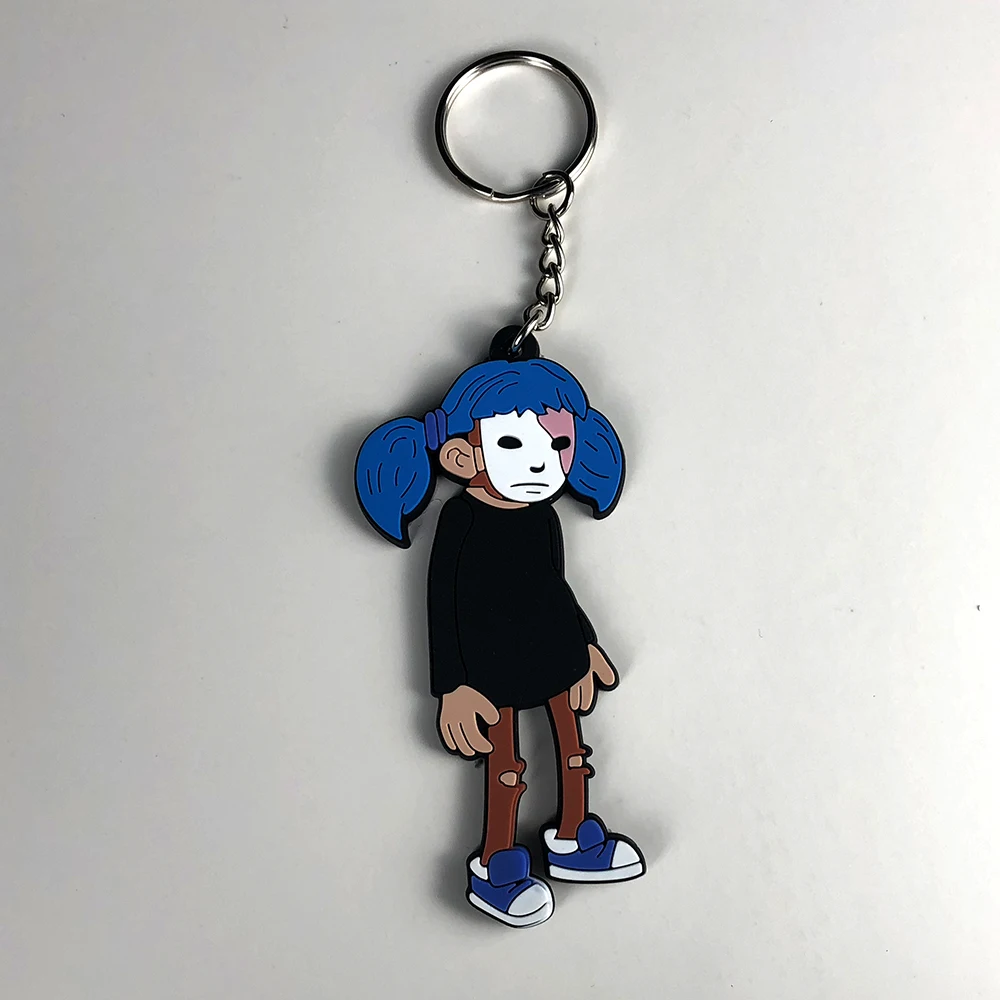 Sally Face Keychain Cosplay Sally Face Costumes Key Chain Pendant Keyring Fan Collection Props