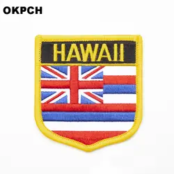 США штата Гавайи термоклейкая заплата кружевная ткань патч для Костюмы наклейки одежды 10 шт 6*7 см UPI-0217-S