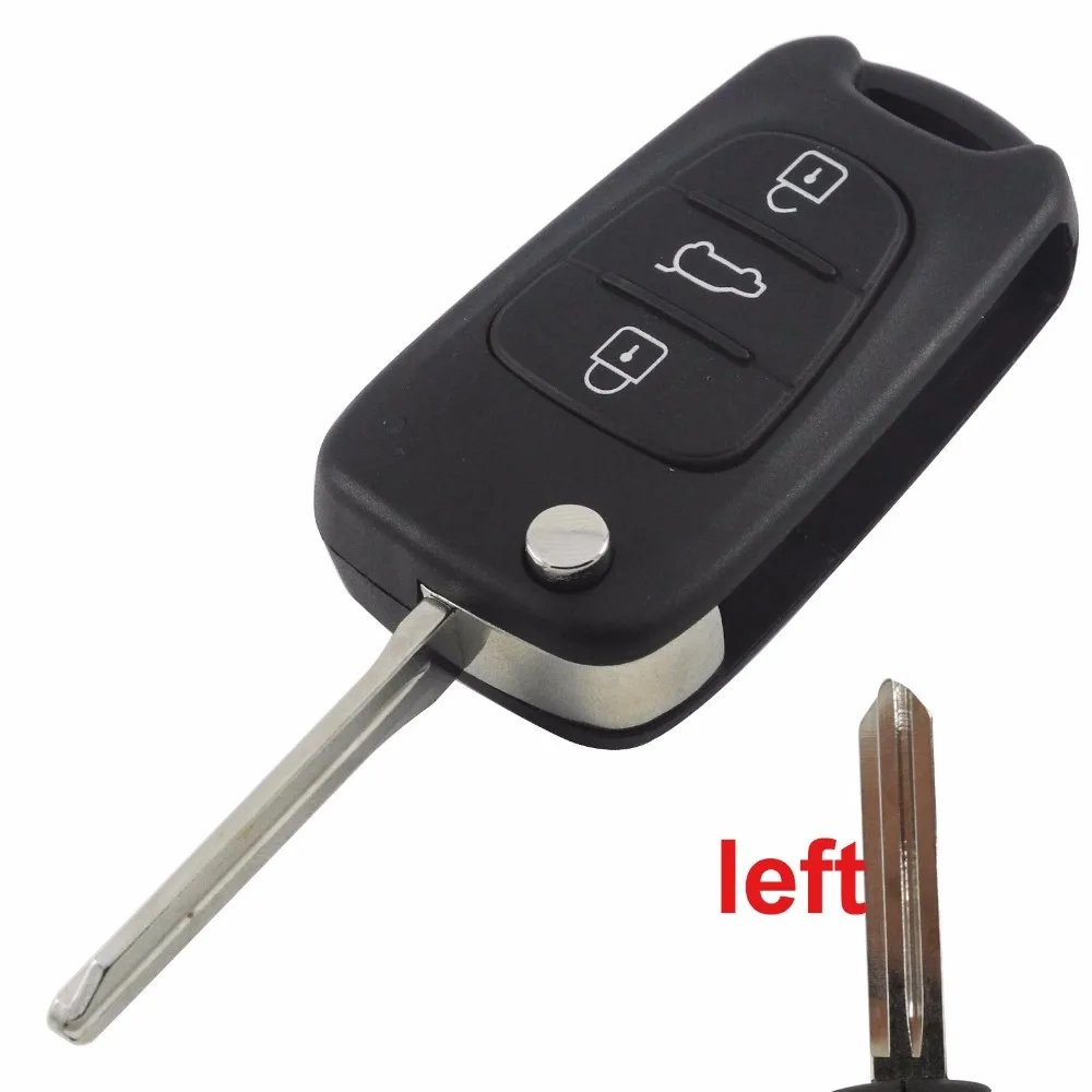 

jingyuqin 3 Buttons Remote Flip Key Shell Cover Case For Hyundai Kia Keyless Entry Fob Cover Car Alarm Housing