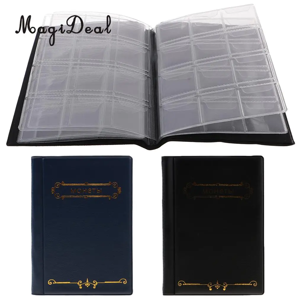 2PCS 120 Coin Holders Collection Storage Money Pockets Album Book Protector