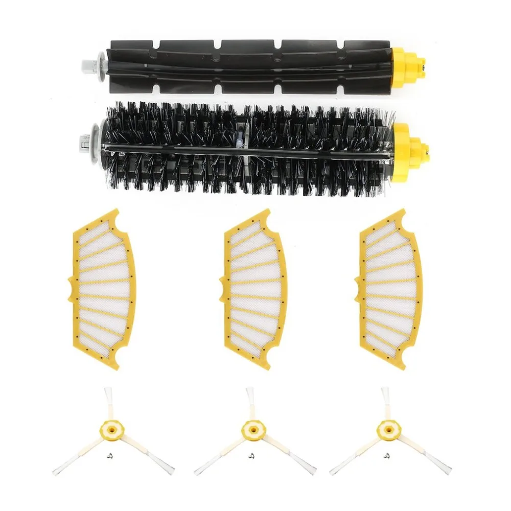 3 шт. пылеудаления Роботы углу боковая щетка 3 шт. HEPA фильтр один прокатки Кисть Клей щетка для робота