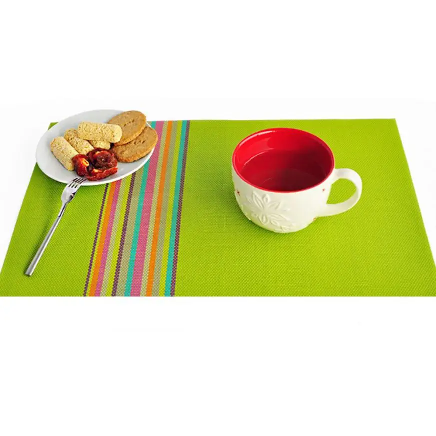 

1PC Kitchen Placemat Coasters Heat-insulated Tableware PVC Placemat Dinning Bowl Dish Waterproof Pad Slip-Resistant Table Mat