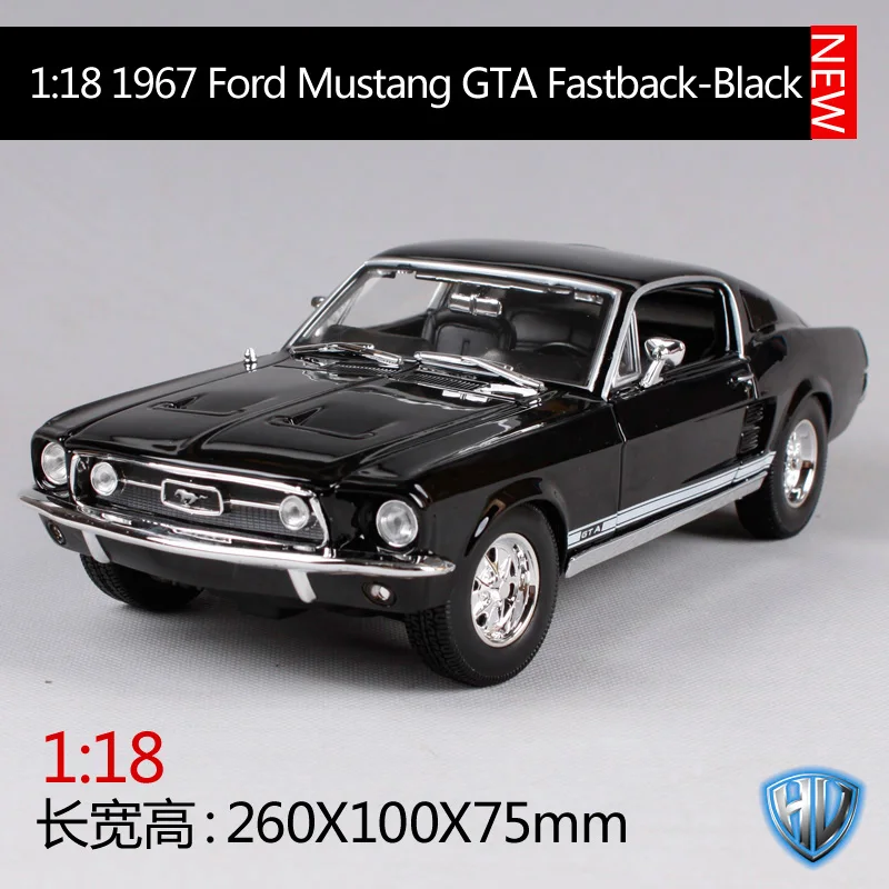 Maisto 1:18 1967 Ford Mustang GTA Fastback Muscle модель автомобиля литая модель автомобиля игрушка Новинка в коробке 31166 - Цвет: 31166