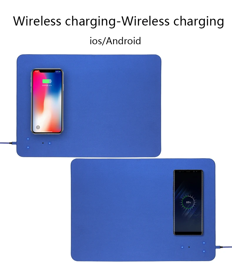 Мобильный телефон Qi Беспроводное зарядное устройство коврик для мыши iPhone X 8 Plus