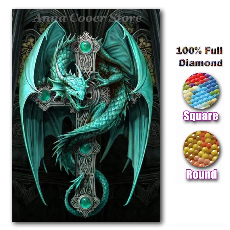 

Full Square / Round Drill 5D DIY Diamond Painting Game of Thrones Ice Dragon Diamond Embroidery Cross Stitch Home Decor Gifts
