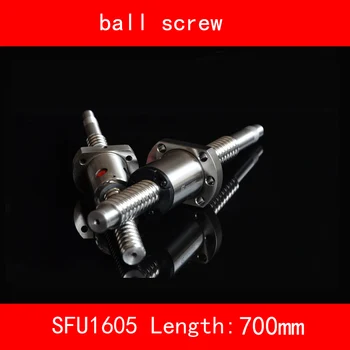 

thread 16mm Ball Screw Rolled SFU1605 length 700mm+1605 Flange single ballnut 3d print CNC parts standard end BK/BF12