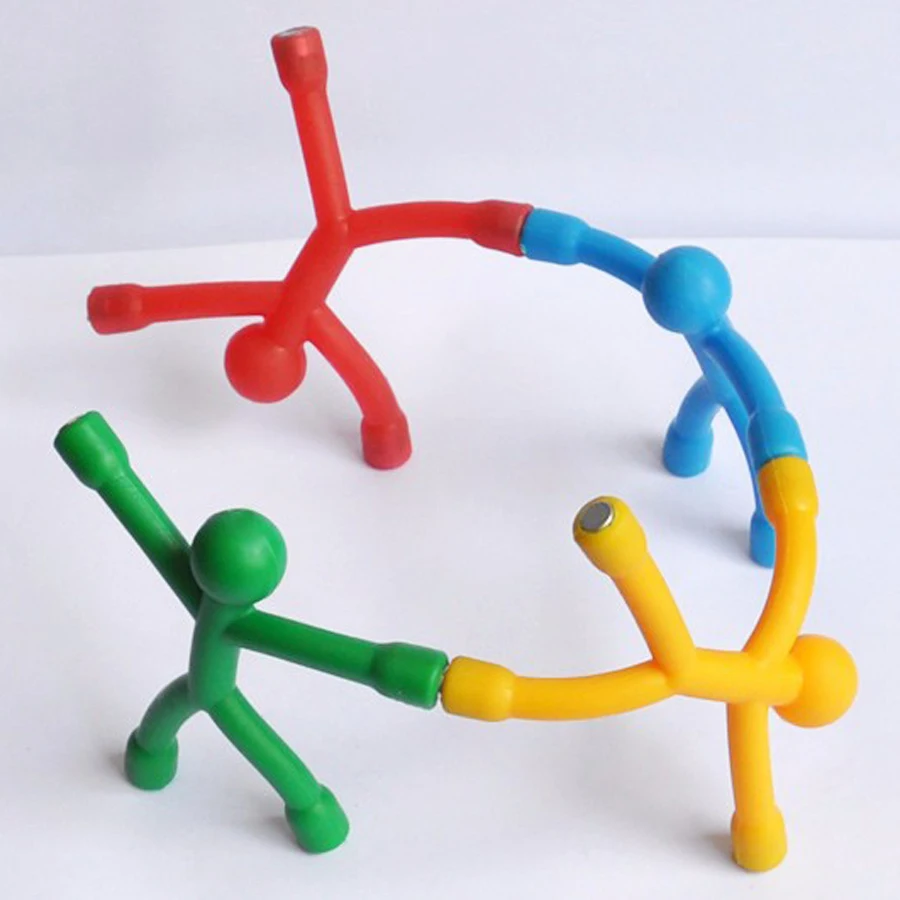 

PeNeede 6pcs Magnetic Bendy Men Fidget Toy Hand Anti Stress Fidget Gadget Sensory Toy For Autism ADHD Increase