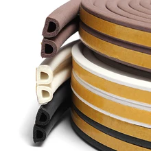 Useful 1pc 5m Self Adhesive D Type Doors and for Windows Foam Seal Strip Soundproofing Collision