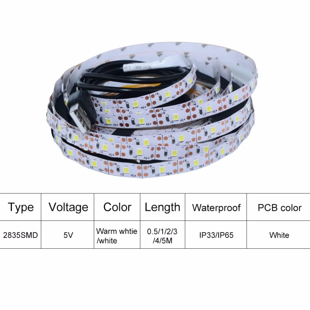 Светодиодный светильник SMD2835 5 В 50 см 1 м 2 3 4 м|night light|light night5v led light |