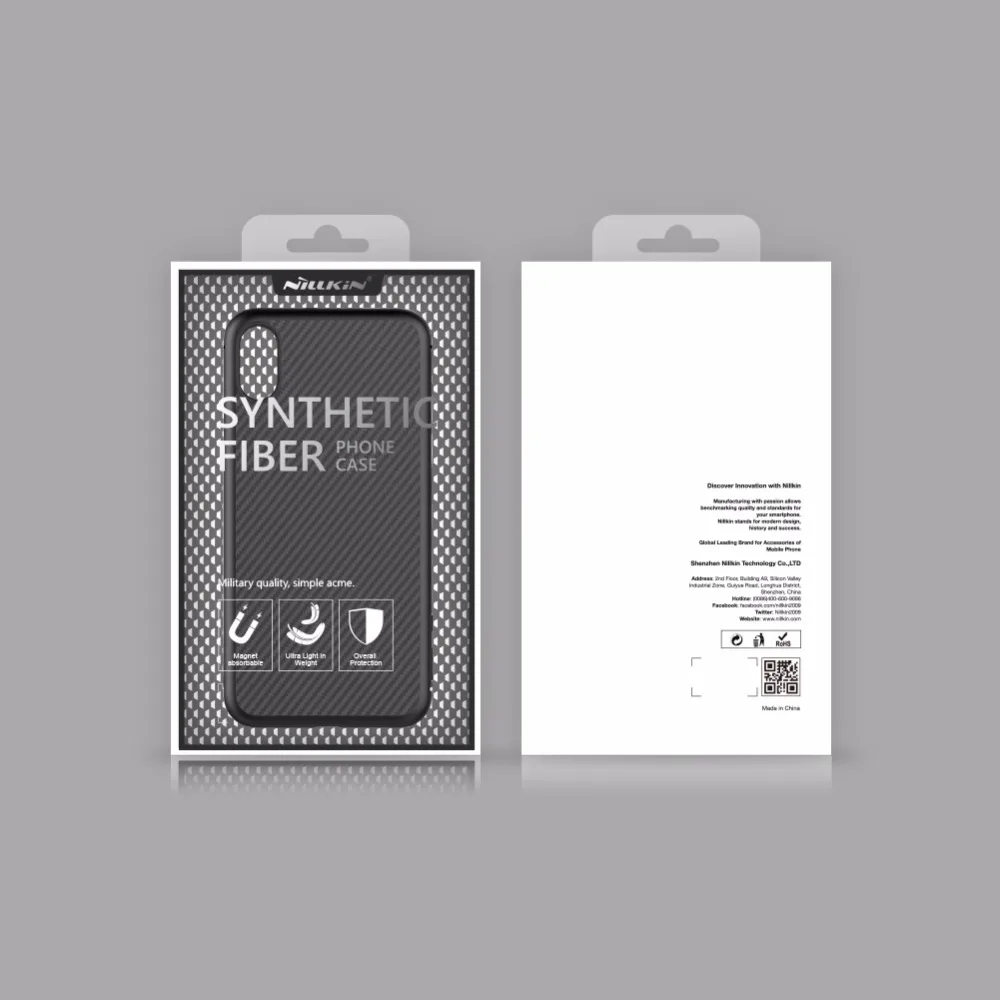 Nilkin для iPhone х чехол Nillkin Synthetic углеродного волокна PP Пластик телефон сумка жесткий