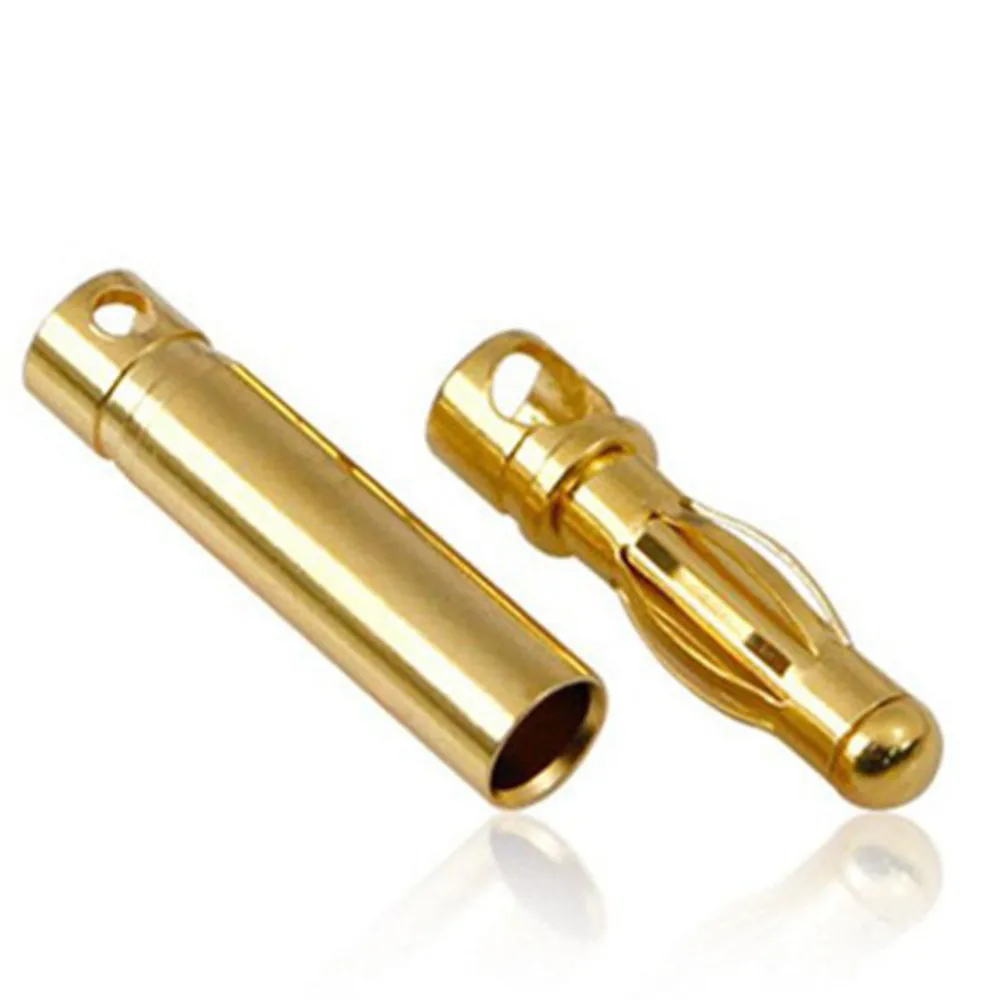

Wholesale 1 Pair 3.5mm Gold Bullet Banana Connector Plug For ESC Battery Motor