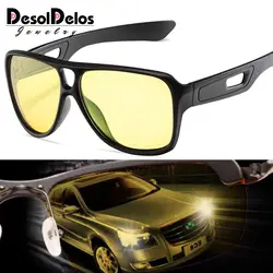 DesolDelos Для мужчин поляризационные солнцезащитные очки бренда класса «Люкс» ПК кадр очки Для женщин яркий черный UV400 очки gafas-де-сол K1040