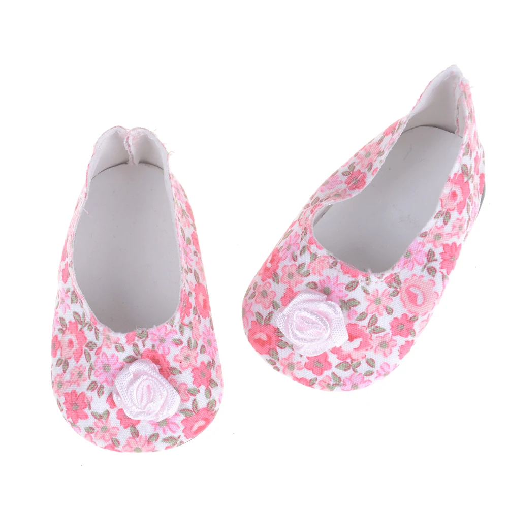 

1Pair Floral Canvas Fabric Blyth Shoes for Fits 18 inch Doll Floral Shoes Doll Accessories Children Girls Gifts