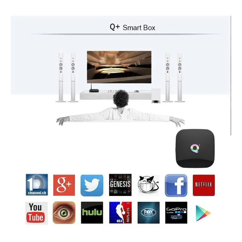 Q Plus Смарт ТВ приставка Android 8,1 ТВ приставка 4 Гб ОЗУ 32 Гб 64 Гб ПЗУ 6K H.265 USB3.0 IP tv Netflix Allwinner H6 PK s905x2 приставка
