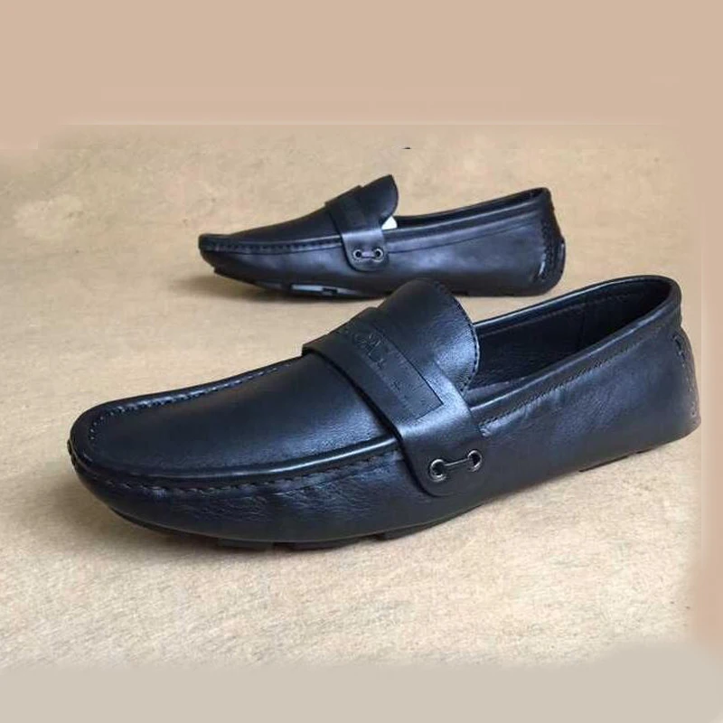 Da Moda Sapatos Masculinos Couro Tendência Homens Respirável Peas Casual Conjuntos De Dos Pés Condução Verão 7UxxPX