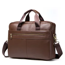 Мужской деловой портфель, сумки для ноутбука из натуральной кожи для мужчин