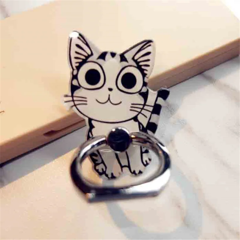 Cartoon Cat Finger Ring mobile phone holder Stand For iPhone 4 5 SE Samsung S8 Xiaomi mi5 Smartphone holder stand