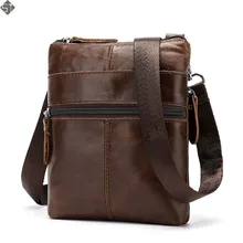 Fashion Small messenger bag men shoulder bag genuine leather men bag male crossbody bags for men handbag flap vintage designer