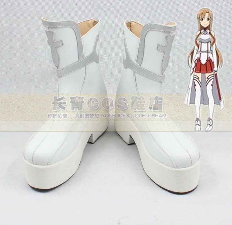 

Sword Art Online Yuki Asuna cosplay Shoes Boots Custom Made 7494