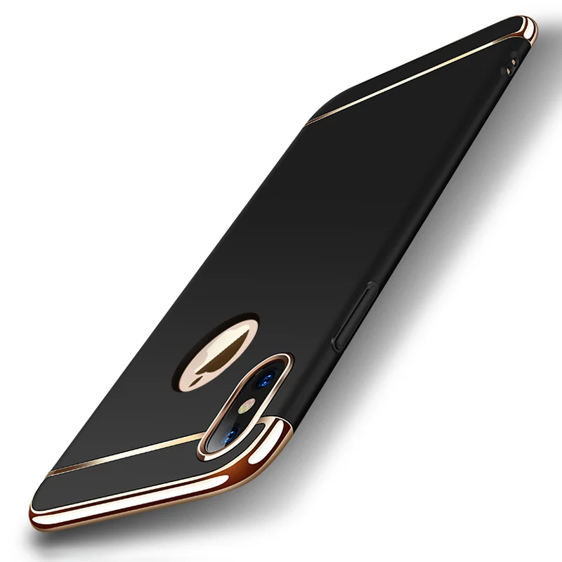 Kopen Case voor iPhone X Cover 3 in 1 Luxe Ultra Dunne Mofi Harde Beschermende Armor Black Back Case voor iPhone 10 iPhone X Edition Case