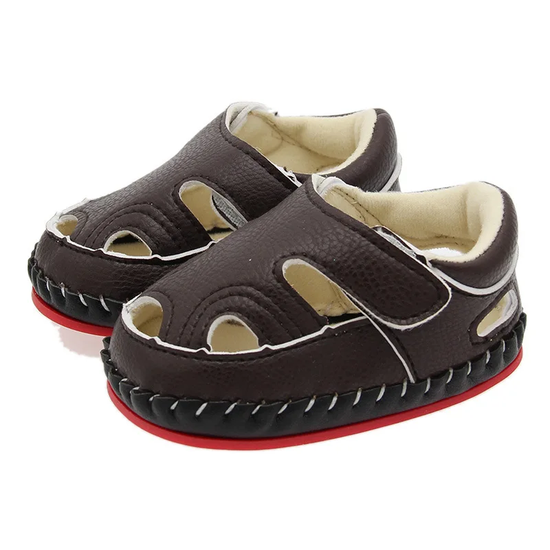 Soft rubber soft bottom handmade baby shoes summer kids first walker toddler shoes sk611